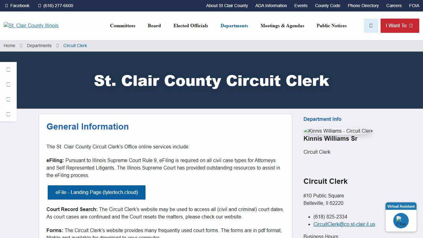 Circuit Clerk Departments St. Clair